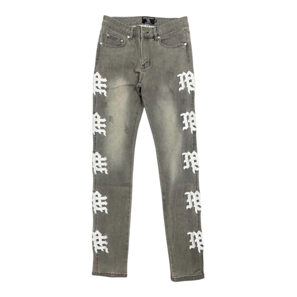 Mixed Emotion Monogram Denim (Ash)