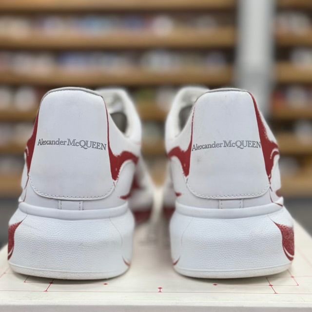 Alexander McQueen Oversized Sneaker Stamped (White Lust Red) - Preowned