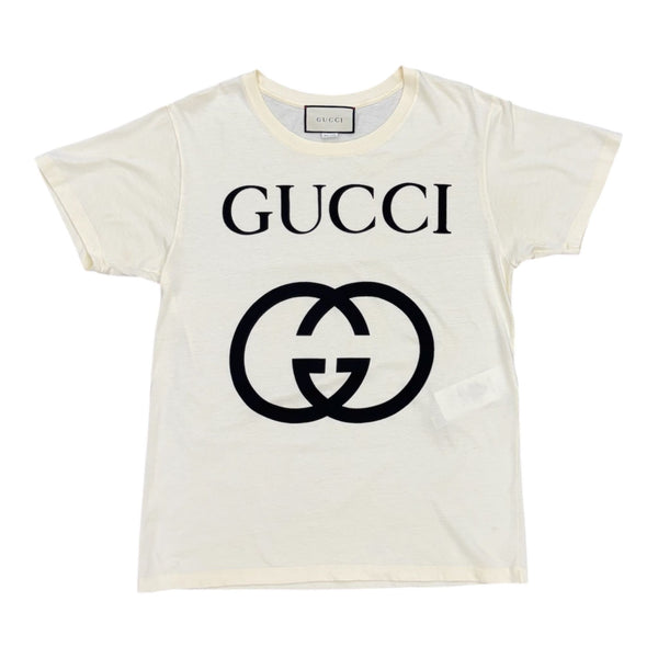 Gucci Oversize Interlocking G T-shirt White/Black - Preowned