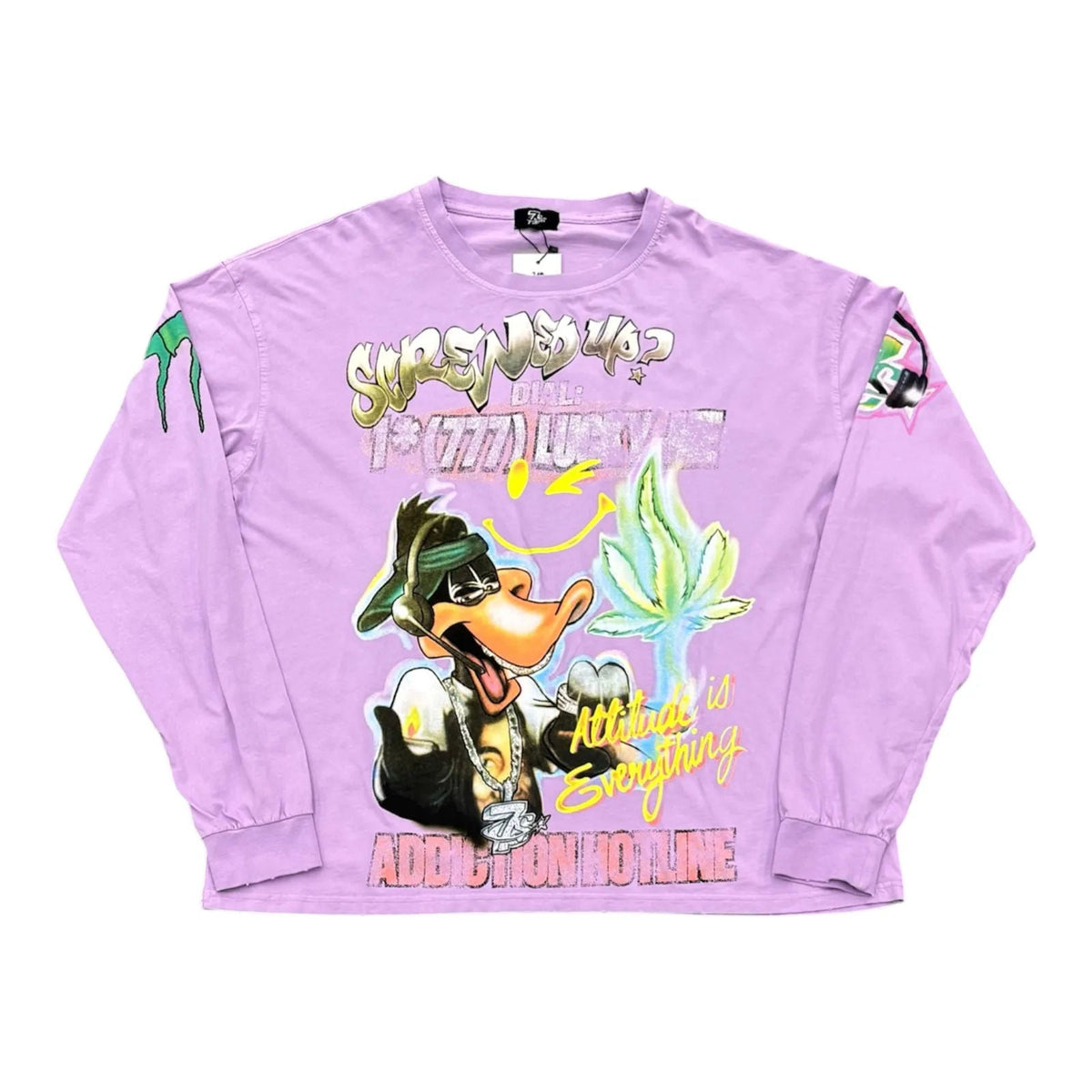 Triple 7s Daffy Duck L/S (Purple)