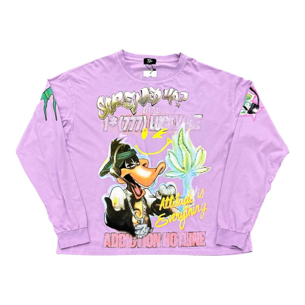Triple 7s Daffy Duck L/S (Purple)