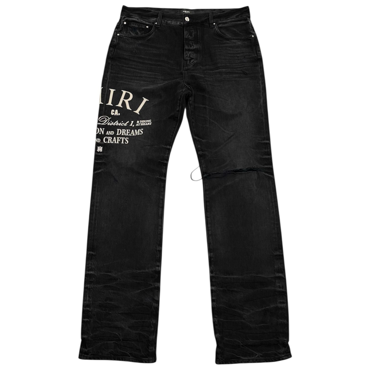Amiri Art District Straight Jeans (Washed Black) - Preowned