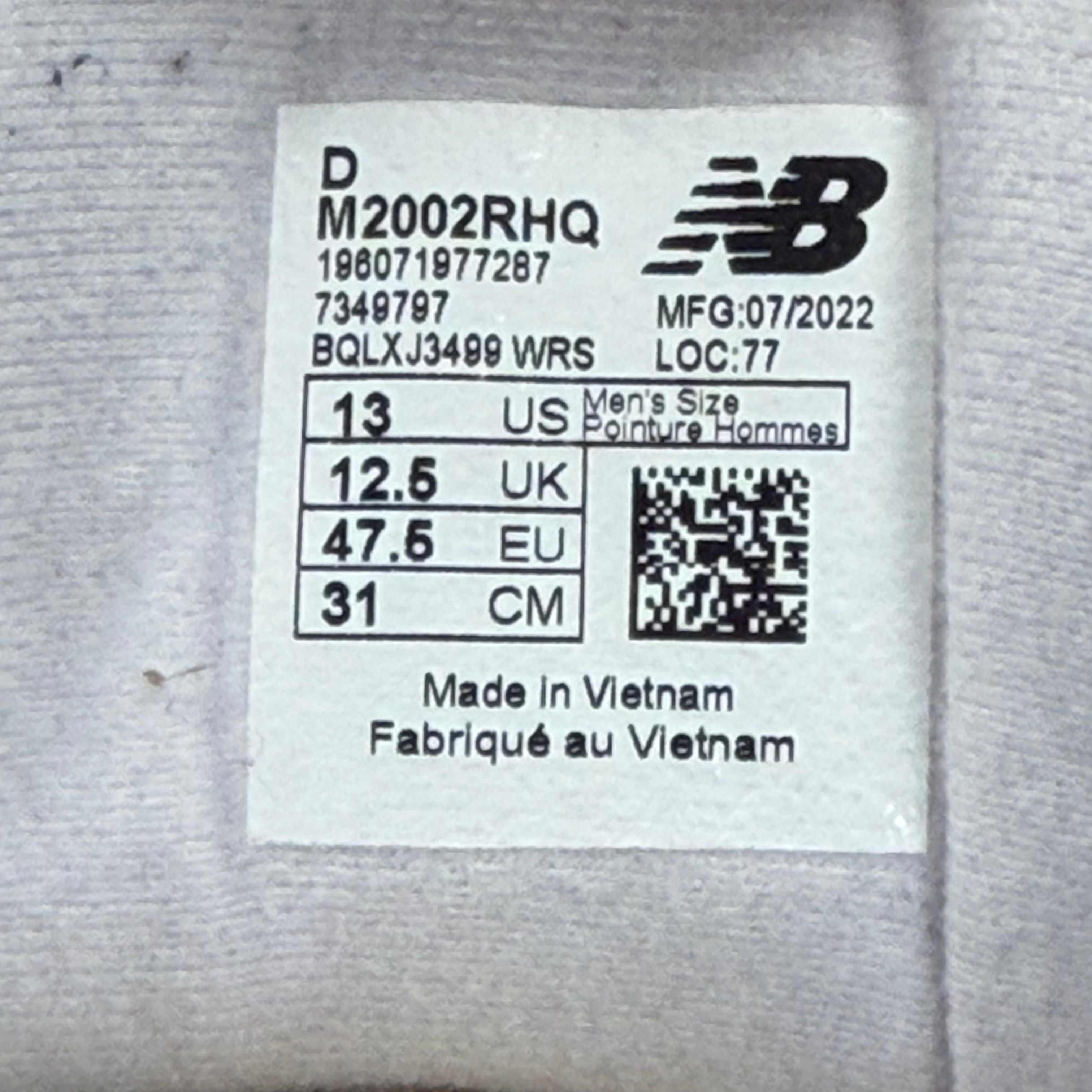 New Balance 2002R White Natural Indigo - Preowned