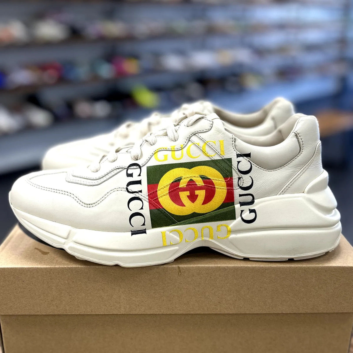 Gucci Rhyton Logo Ivory - Preowned