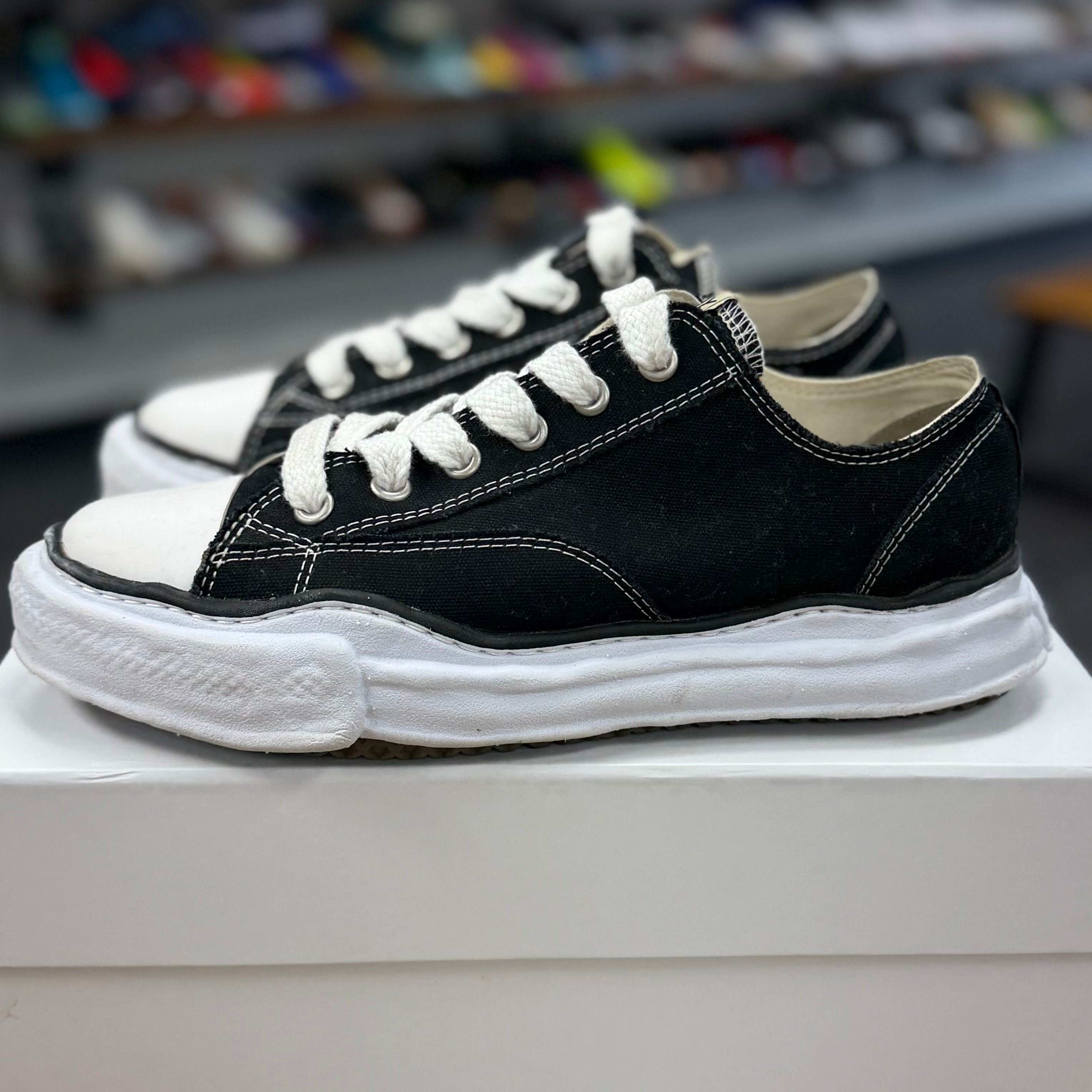 Maison Mihara Yasuhiro Hank OG Sole Canvas Low (Black) - Preowned