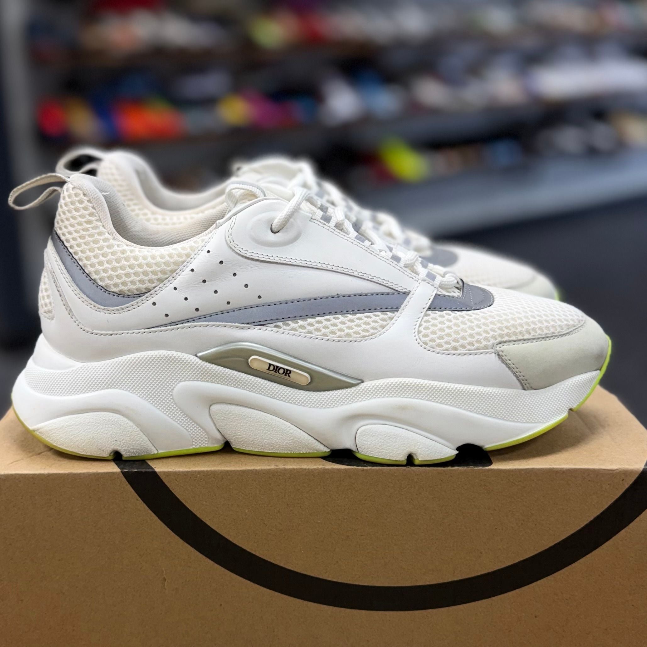 Dior B22 White Silver Fluo Green - Preowned