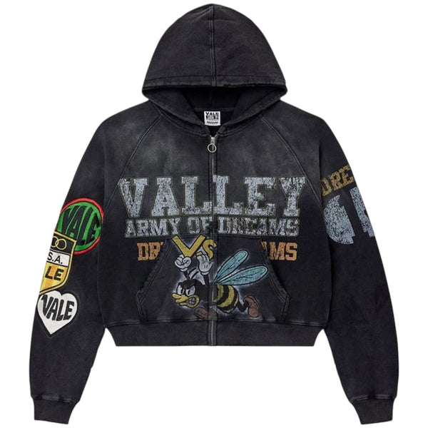 Vale Forever Army Zip Up Hoodie (Black)