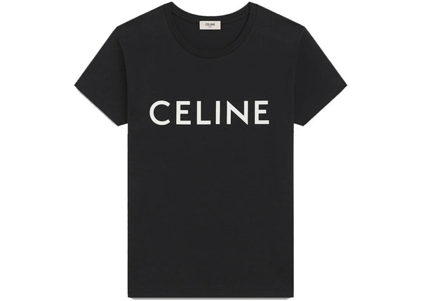 Celine Cotton Tee (Black/White) - Preowned