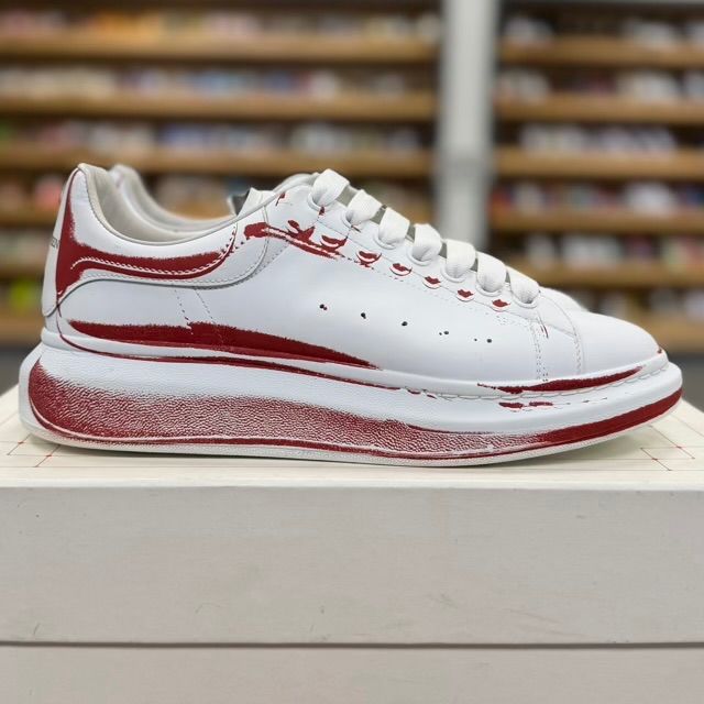 Alexander McQueen Oversized Sneaker Stamped (White Lust Red) - Preowned
