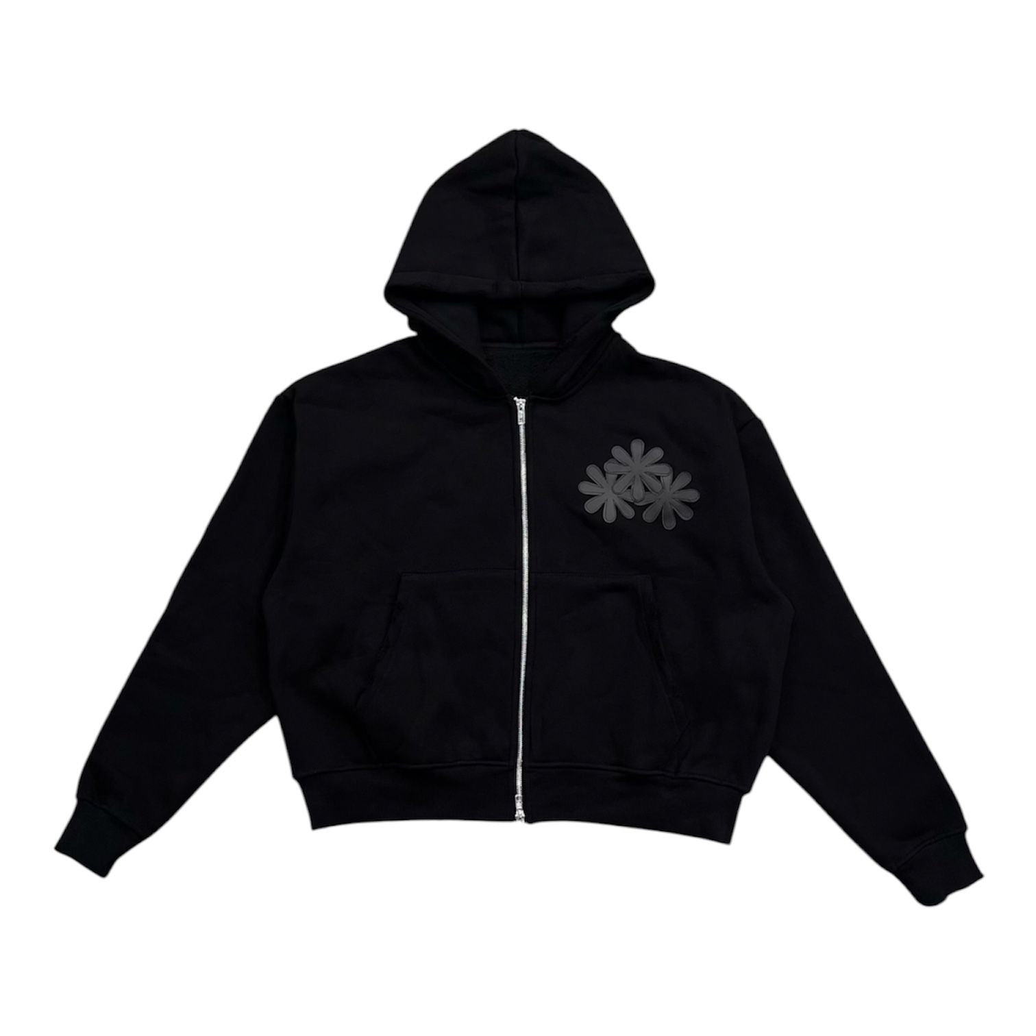 Carpe Vestem Patch Zip Up Hoodie (Black) - Preowned
