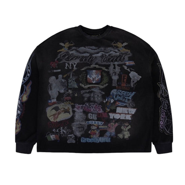 Greedy Unit NY Graffiti Thermal L/S (Black)