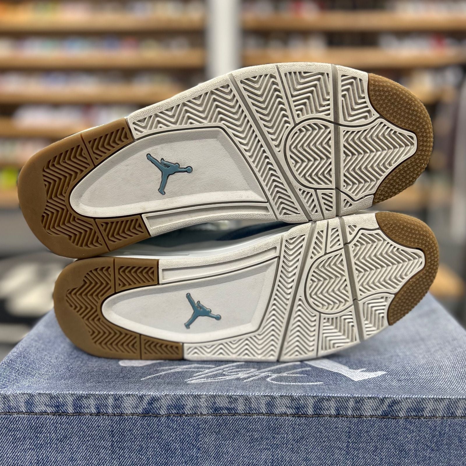 Jordan 4 Retro TEX Denim Worn Blue (Women's) - Preowned