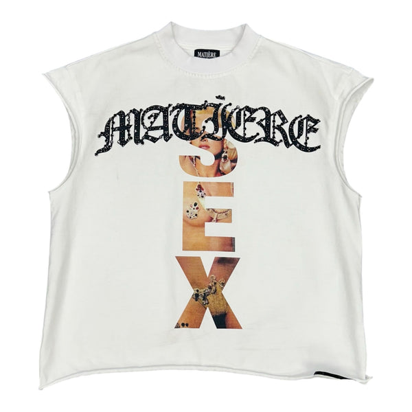 Matiere De Desires Madonna Cutoff Tee (White) - Preowned