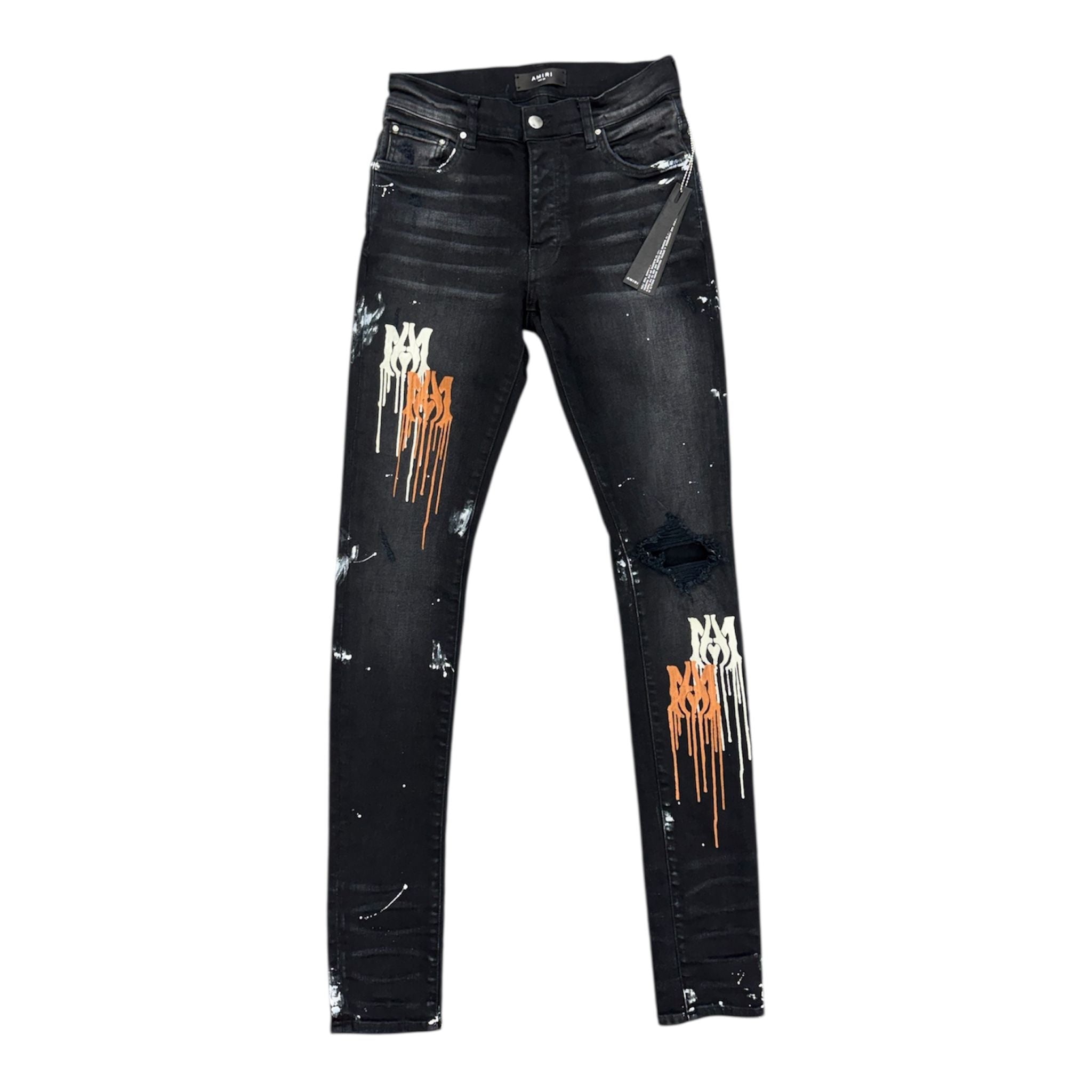 AMIRI Classic Stencil Jean (Aged Black) - Preowned
