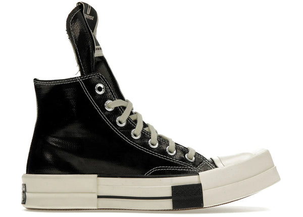 Converse TURBODRK Chuck Taylor All Star 70 Hi Rick Owens DRKSHDW Black Lacquered Denim - Preowned