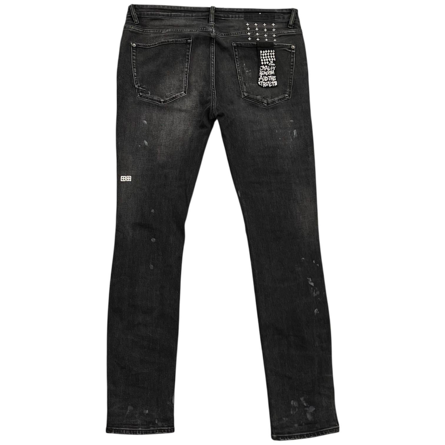 Ksubi Van Winkle Burnt Skinny Jeans (Washed Black)  - Preowned