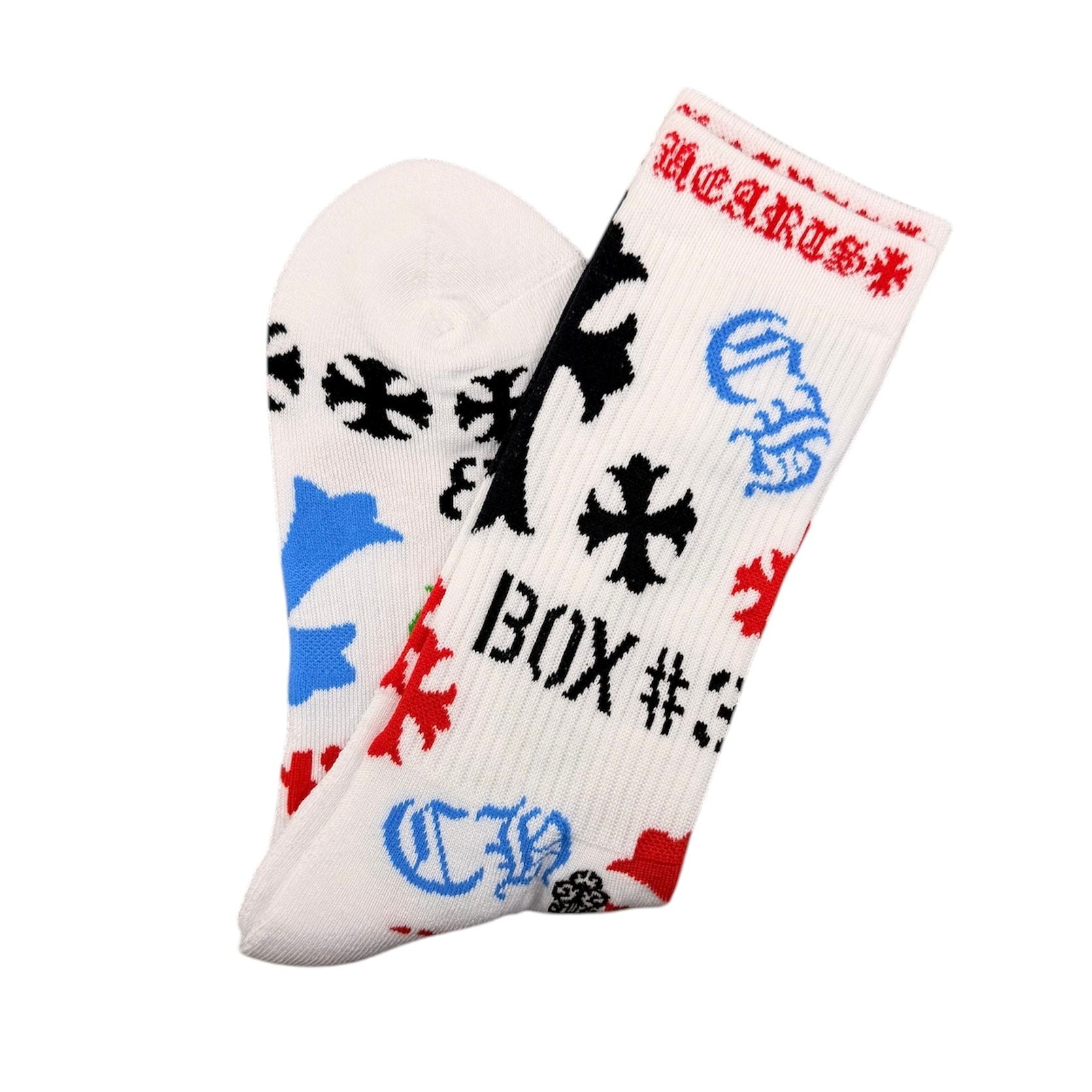 Chrome Hearts Stencil Socks (White)