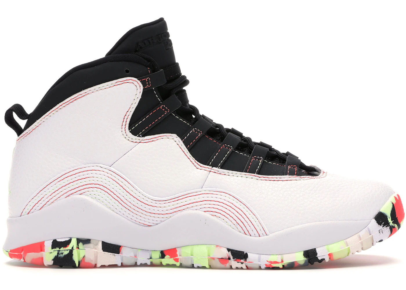 Jordan 10 Retro White Barely Volt Ember Glow (GS) - Preowned