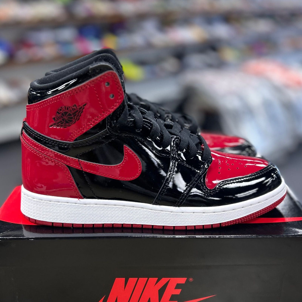 Jordan 1 Retro High OG Patent Bred (GS) - Preowned