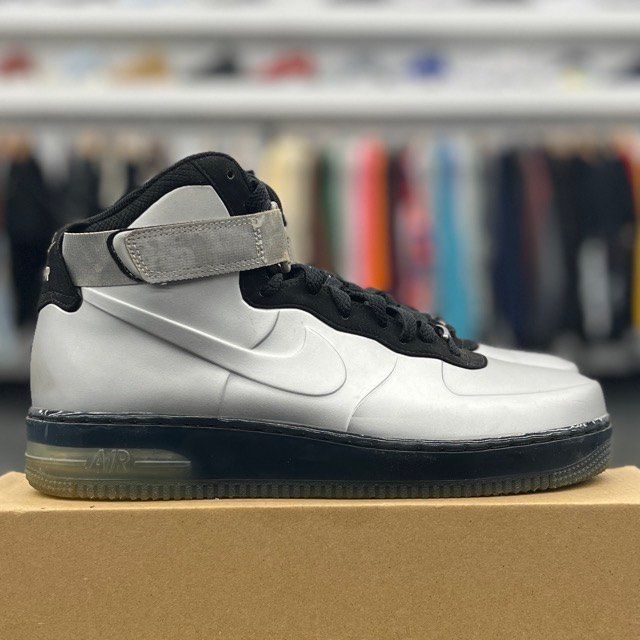 Nike Air Force 1 High Foamposite Silver - Preowned