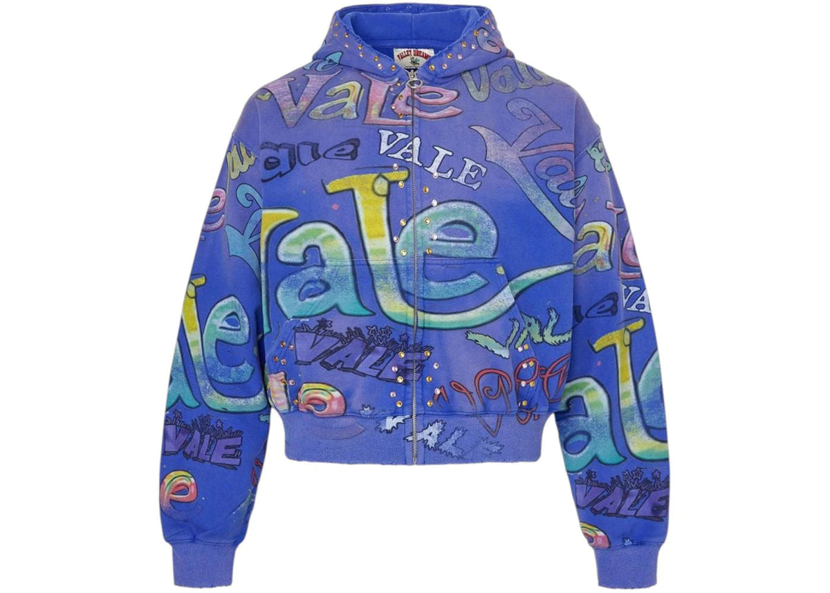 Vale Forever Iceberg Zip Up Hoodie Blue - Preowned