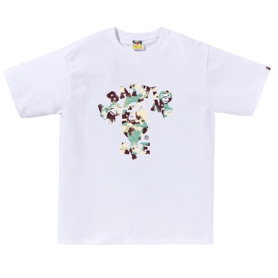 Bape Map Camo College Milo Tee (White/Multi)