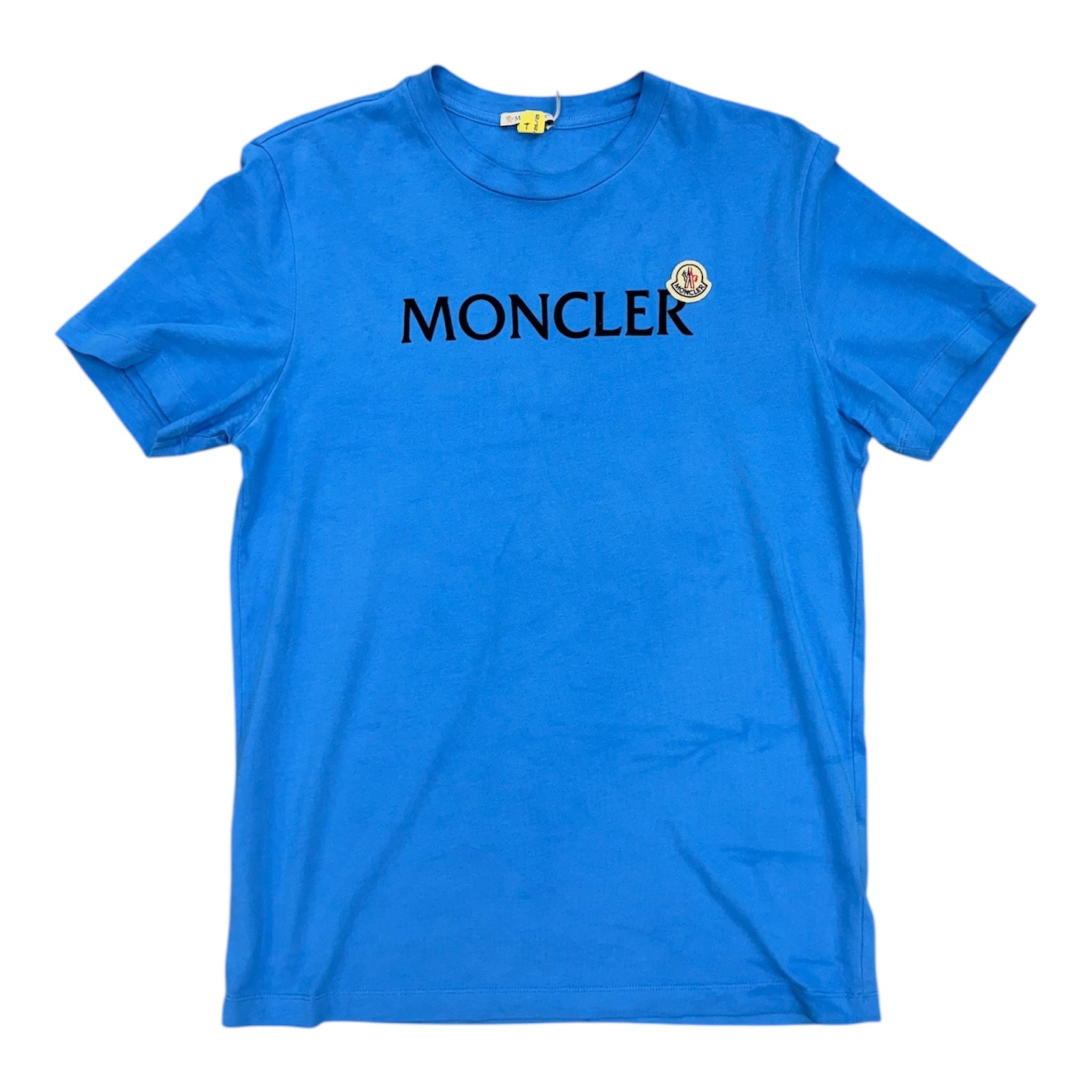 Moncler Flocked Logo Shirt (Blue) - Preowned