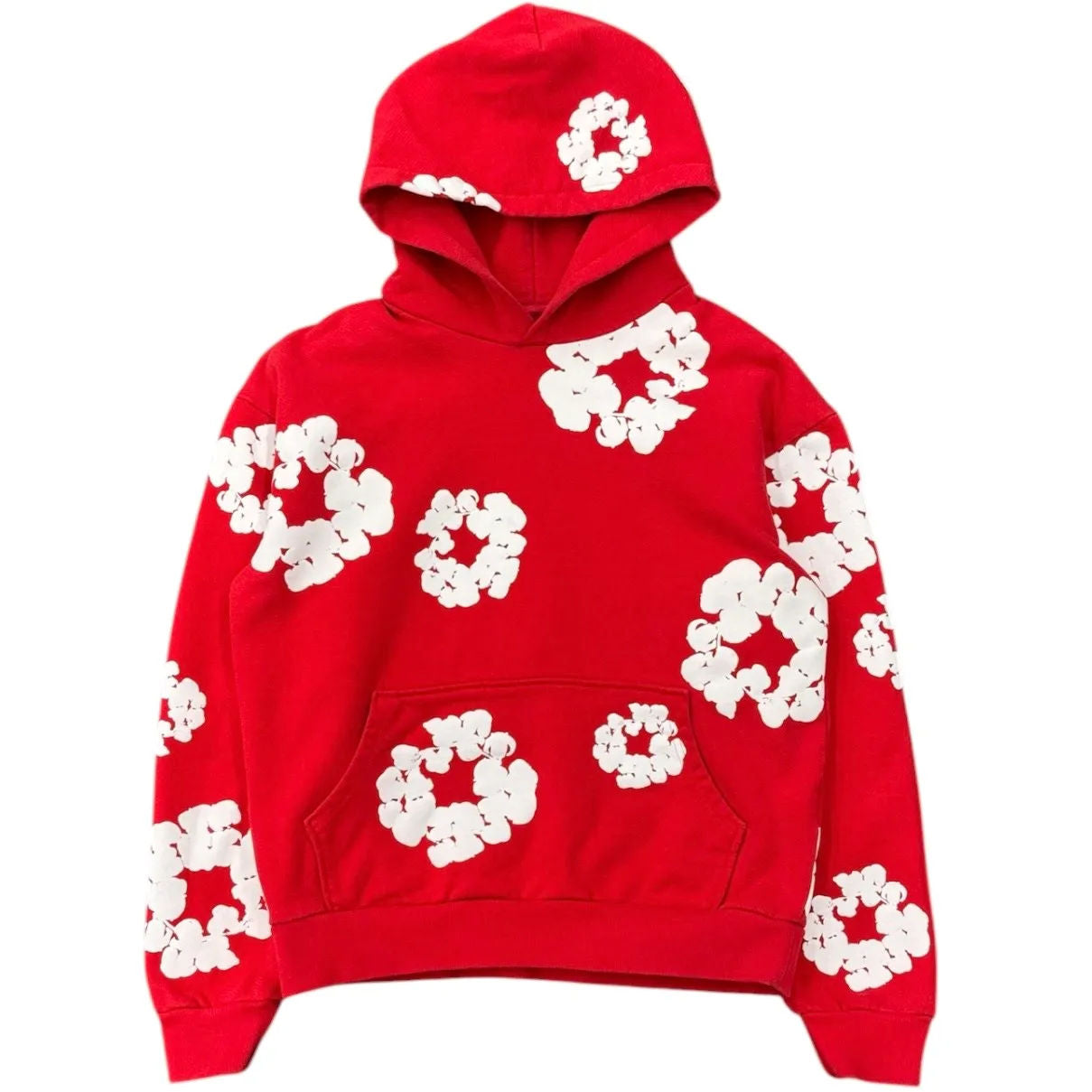 Denim Tears The Cotton Wreath Hoodie (Red) - Preowned