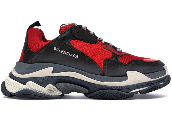 Balenciaga Triple S Red Black (Pre-Distressed) - Preowned