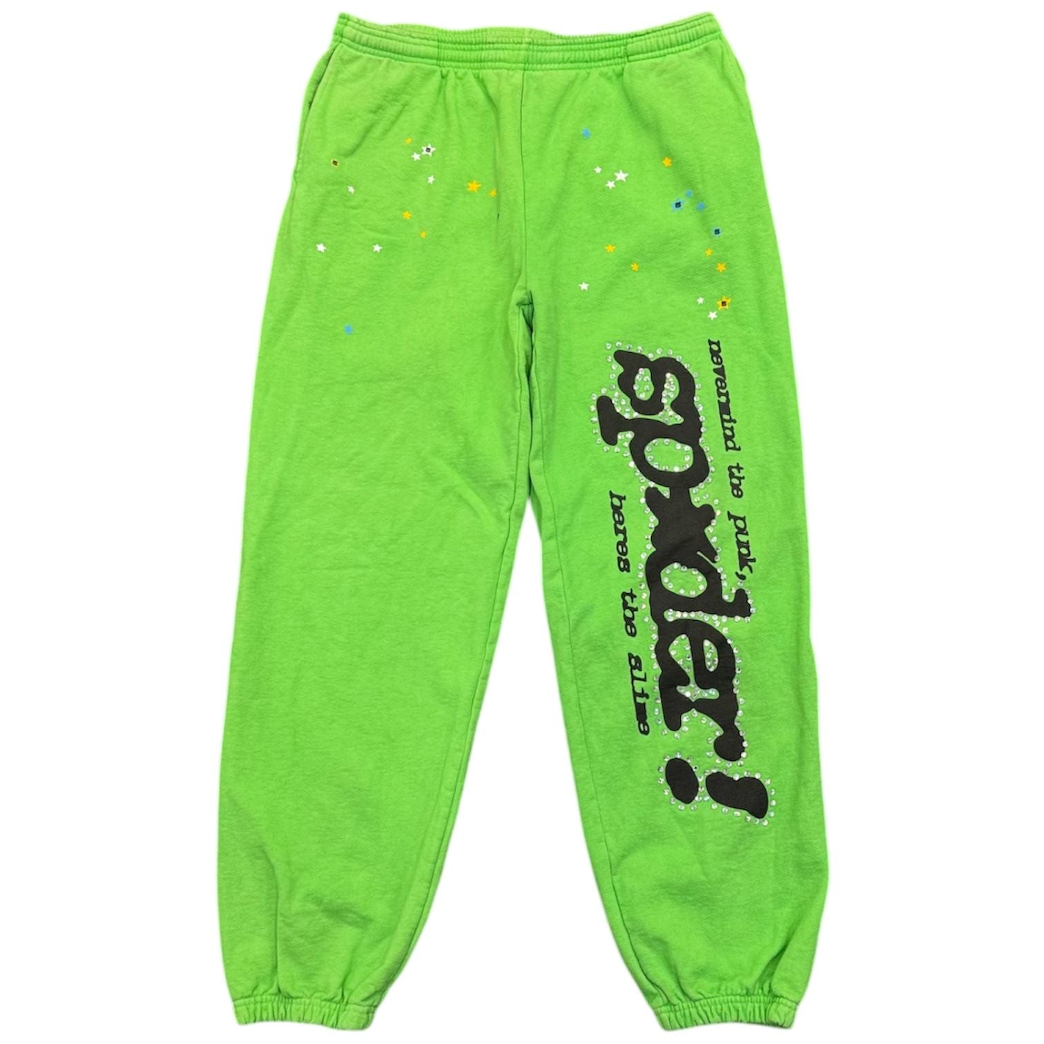 Sp5der Classic Sweatpant Slime Green - Preowned