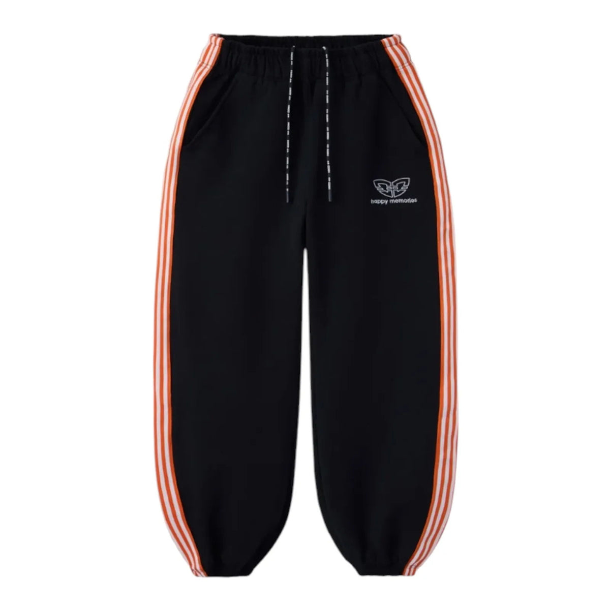 HMDD Scrunch Track Pants Black/Orange