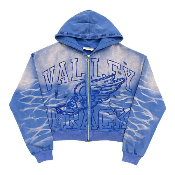Vale forever Wildflower Garden Zip Up (Blue) - Preowned