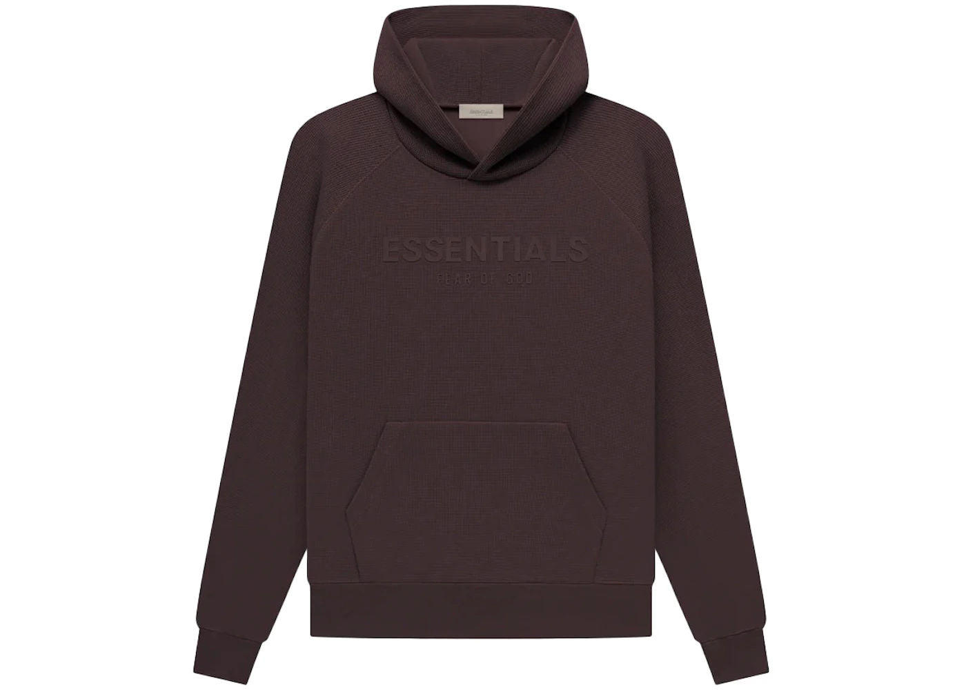 Fear of God Essentials Waffle Raglan Hoodie Plum - Preowned