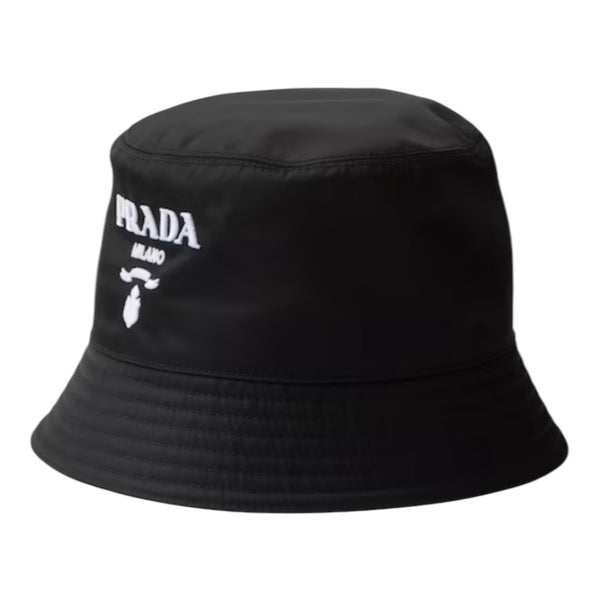 Prada Re-Nylon Bucket Hat (Black/White)