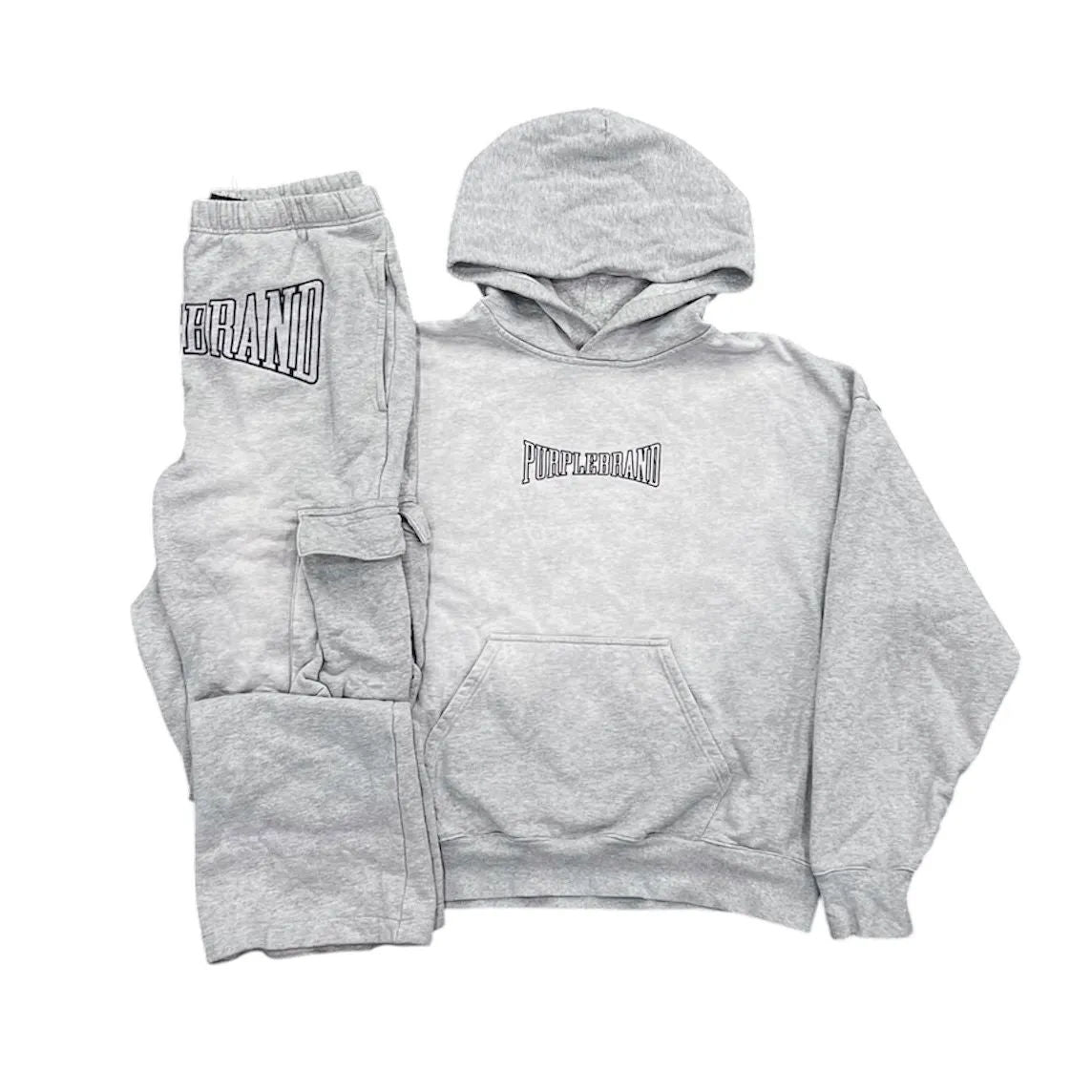 Purple Brand Zoom Sweatsuit (Grey) - Preowned