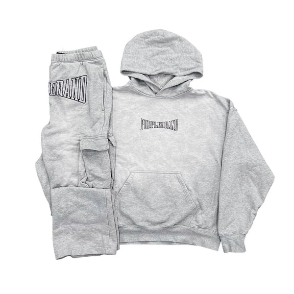 Purple Brand Zoom Sweatsuit (Grey) - Preowned