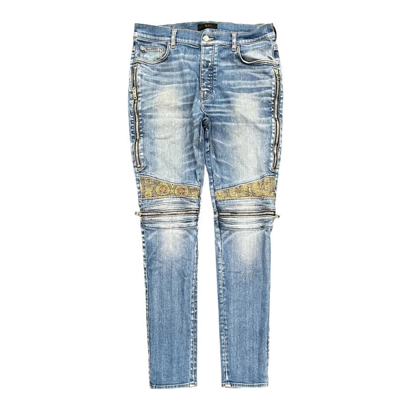Amiri MX2 Gold Paisley Jean (Indigo) - Preowned
