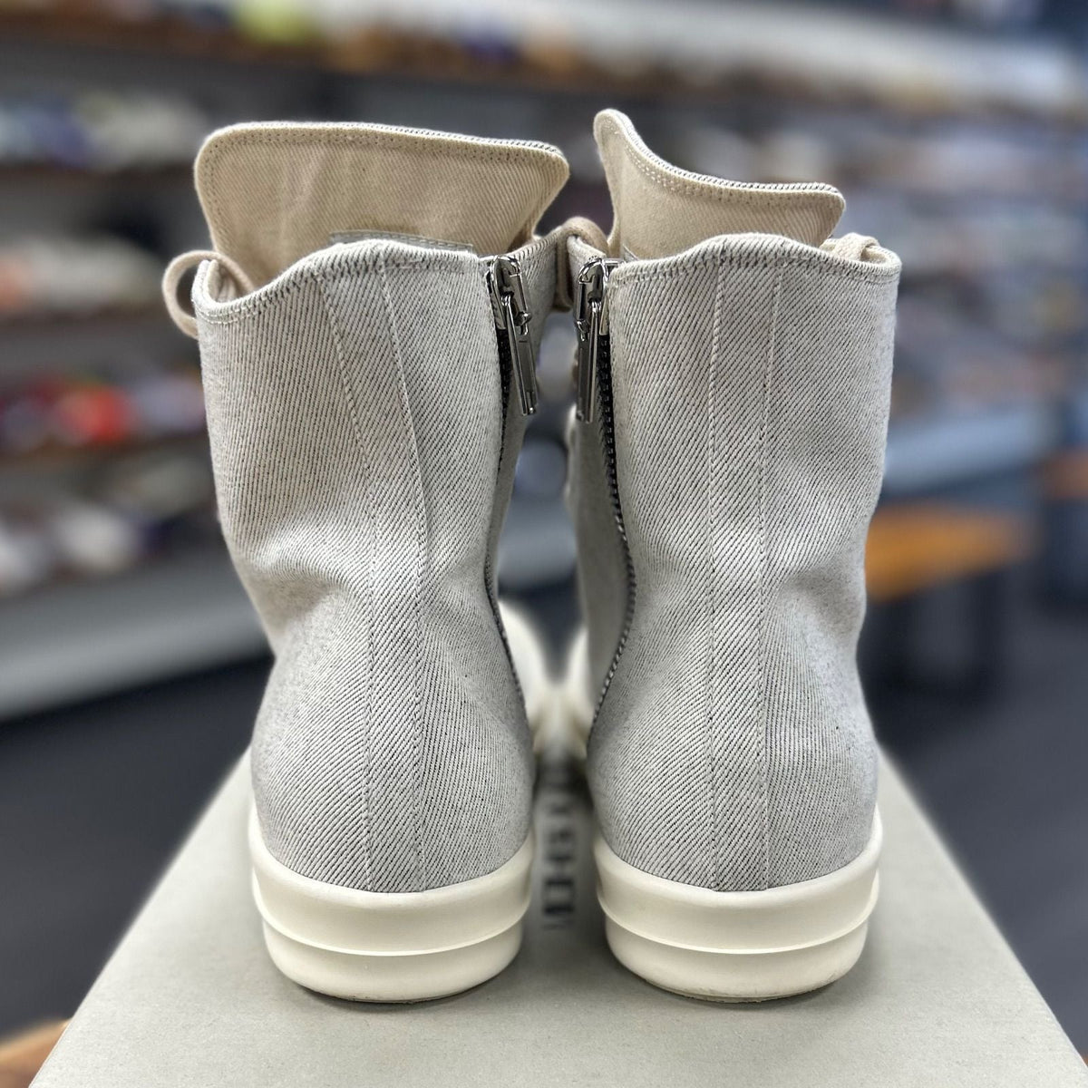 Rick Owens DRKSHDW Melange High Top Sneaker Melange Milk - Preowned