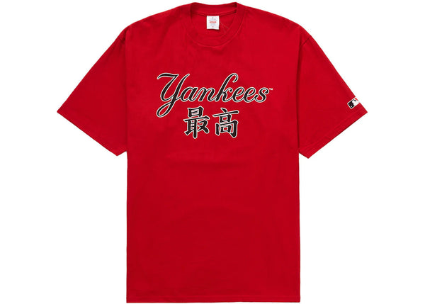 Supreme MLB New York Yankees Kanji Teams Tee Red - Preowned