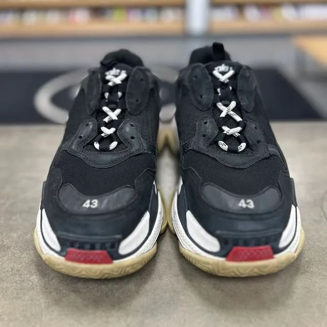 Balenciaga Triple S Black White Red (2018 Reissue) - Preowned