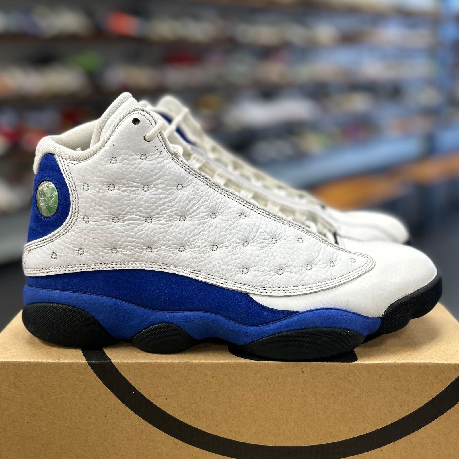 Jordan 13 Retro White Hyper Royal Black - Preowned
