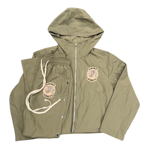 Saint Vanity Nylon Track Suit (Olive) - Preowned