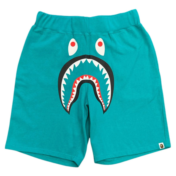 Bape Shark Wide Sweatshorts (Green) - Preowned