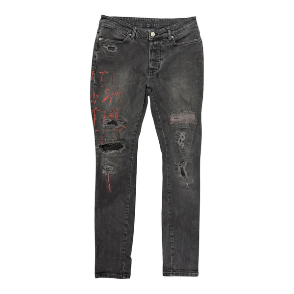 Ksubi 001 Denim (Black Red) - Preowned