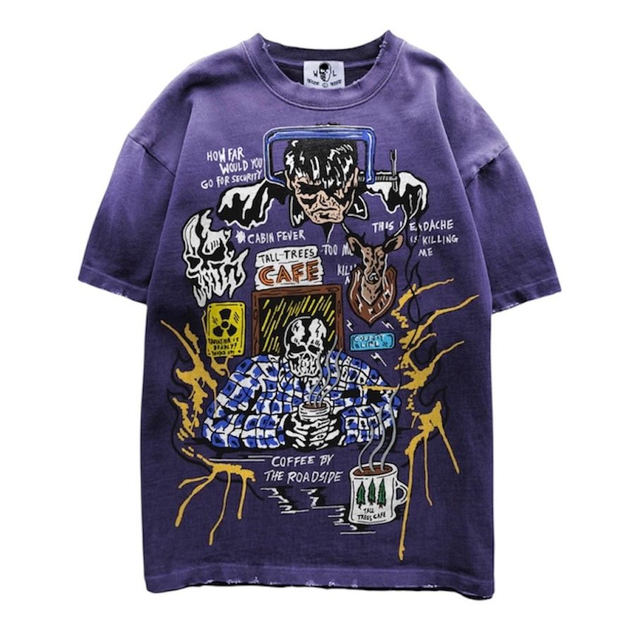 Warren Lotas Roadside Coffee Tee (Faded Purple)