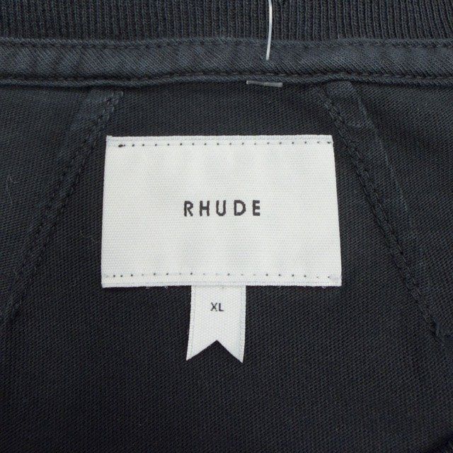Rhude 92 Rally Long-Sleeve Tee (Vintage Black) - Preowned