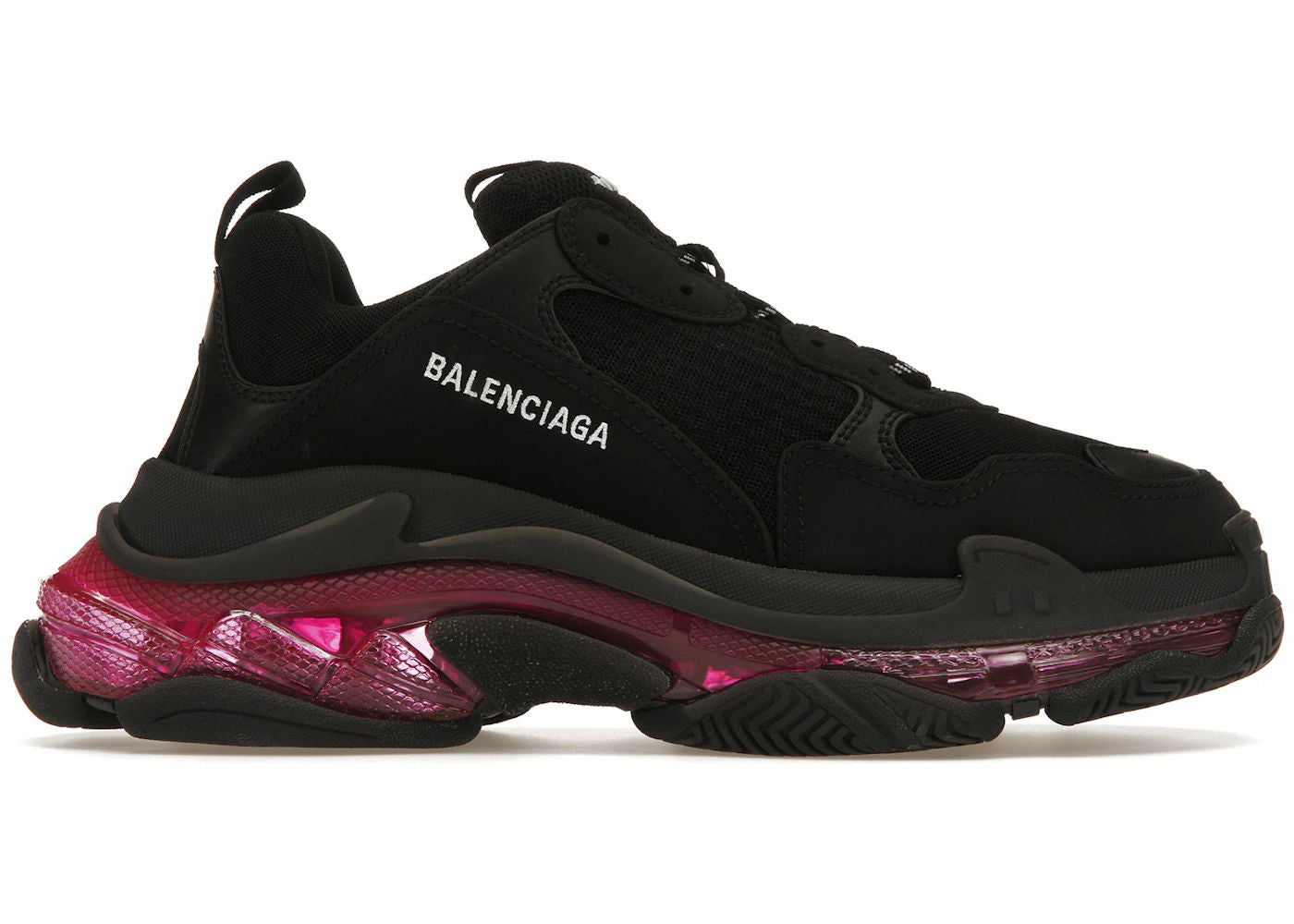 Balenciaga Triple S Clear Sole Neon Pink - Preowned