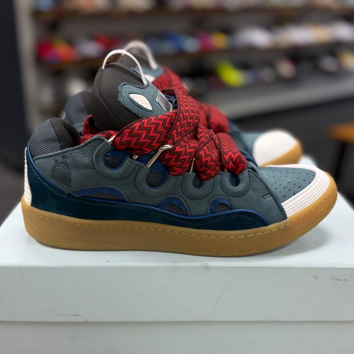 Lanvin Curb Sneaker Blue Grey - Preowned