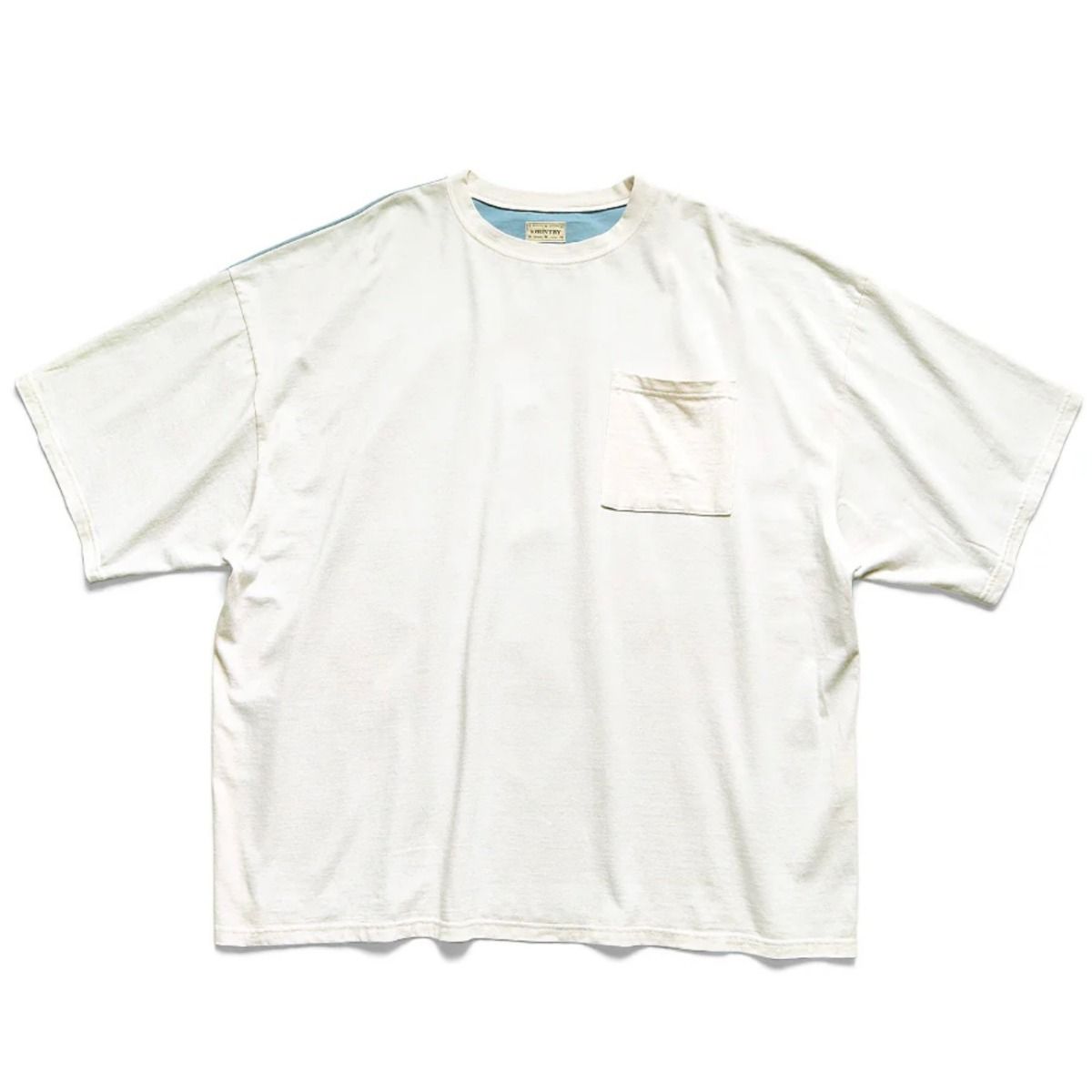Kapital Tenjiku Jersey 2 Tone Big Pocket Tee (Blue)