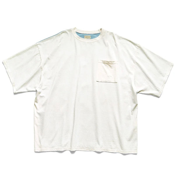 Kapital Tenjiku Jersey 2 Tone Big Pocket Tee (Blue)